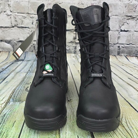 5.11 ATAC 2.0 8" Side Zip Tactical Boots Black Size 10 Waterproof Composite Toe - Picture 3 of 10